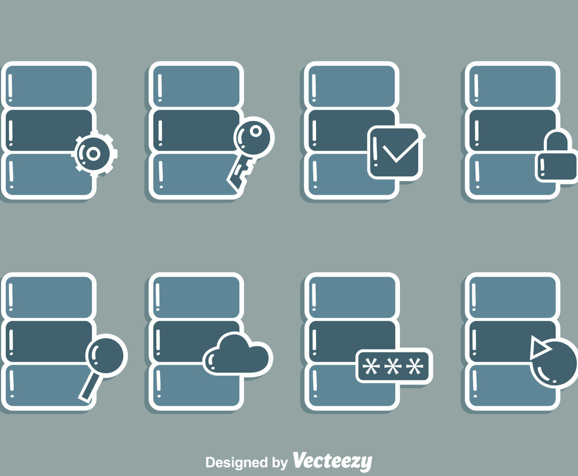 Data Base Icons Vector