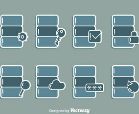 Data Base Icons Vector
