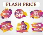 Free Price Flash Label Vector
