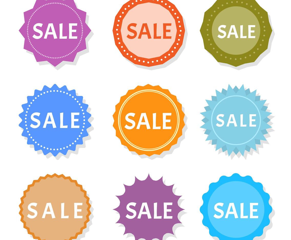 Flat Price Flash Vectors