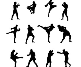 Muay Thai Silhouette