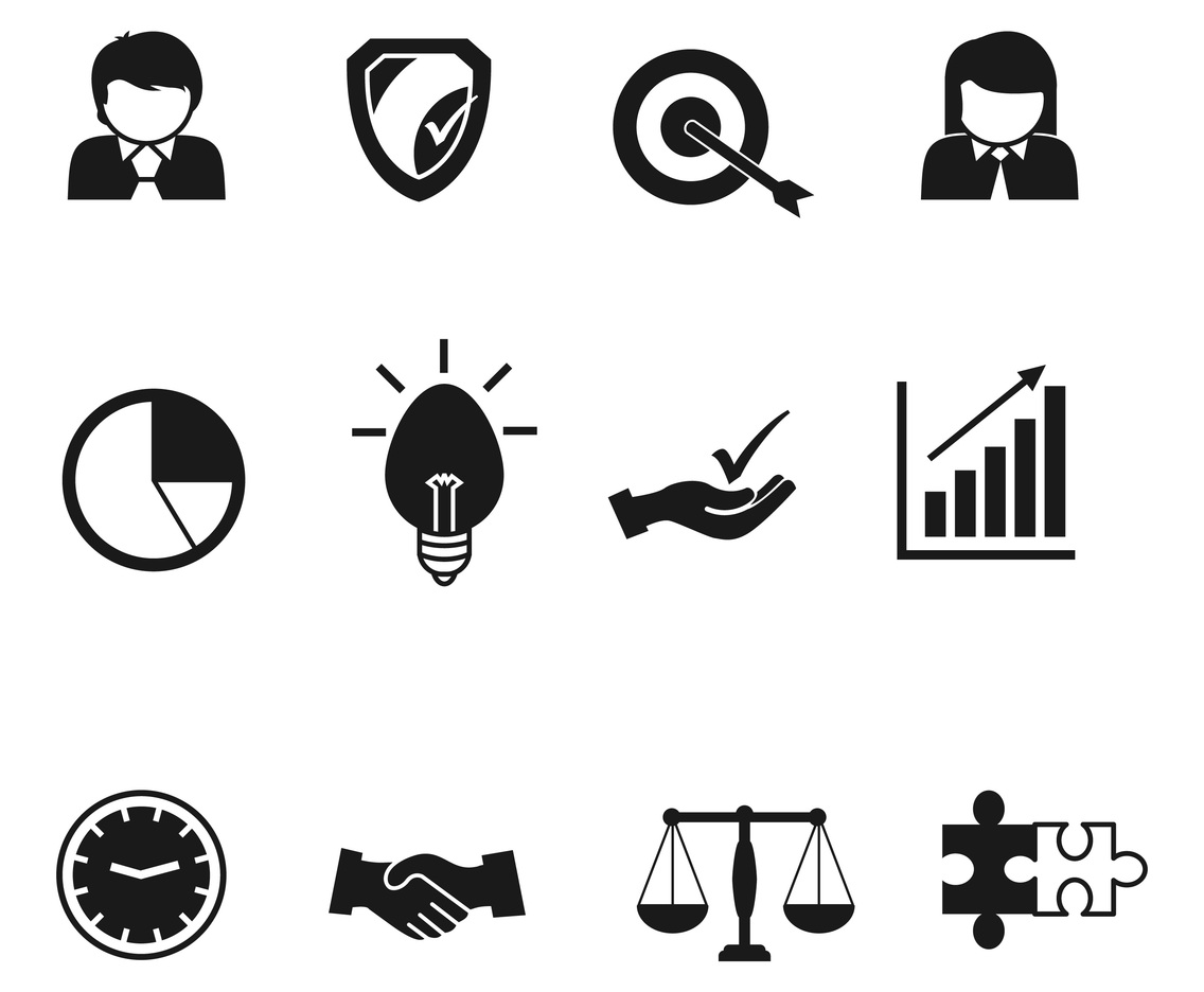 Company Core Values Outline Icons