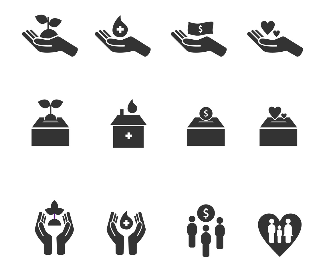 Kindness And Care Vector Icons
