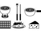 Fondue vector set