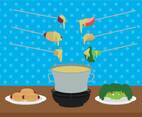 Fondue vector illustration