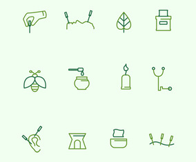 Alternative Acupuncture Medicine Thin Line Icon
