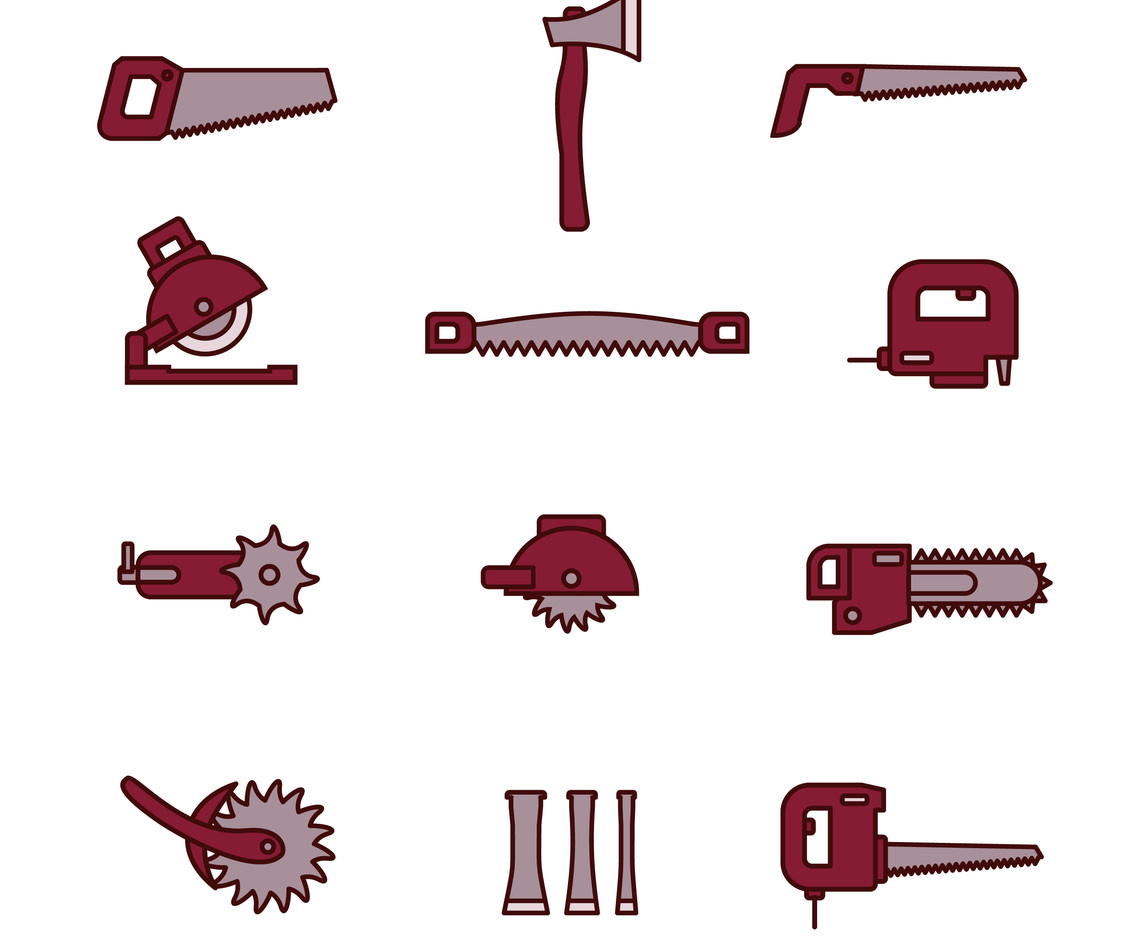 Lumberjack Line Icons