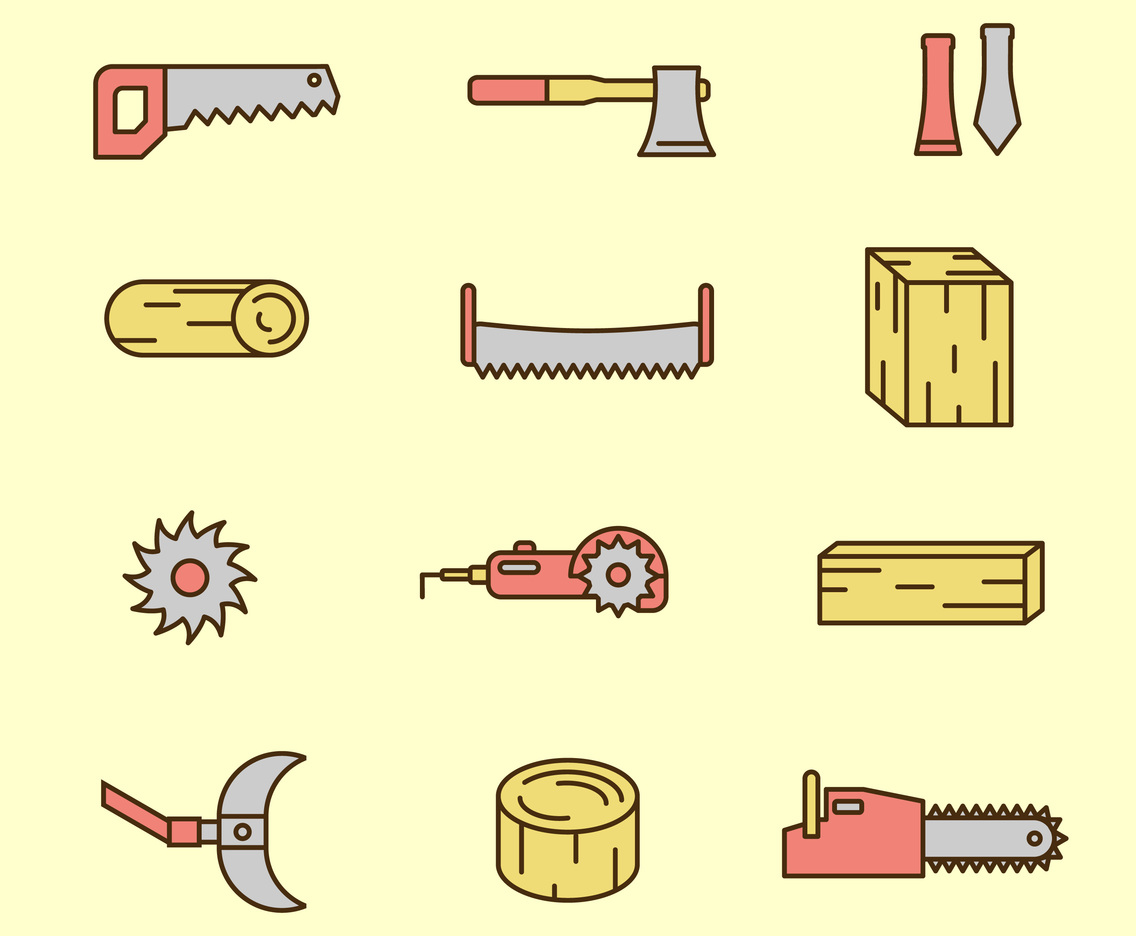 Flat Lumberjack Vectors