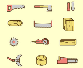 Flat Lumberjack Vectors