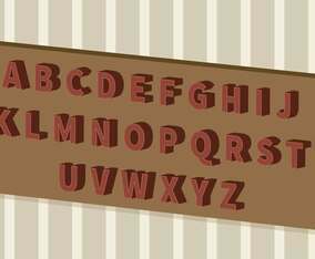 Free 3D Fonts Set Illustration