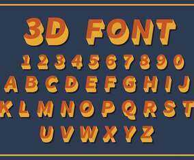 Free 3D Font Set