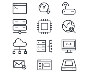 Black  White Domain Icons