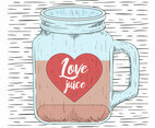 Free Hand Drawn Vector Love Jar