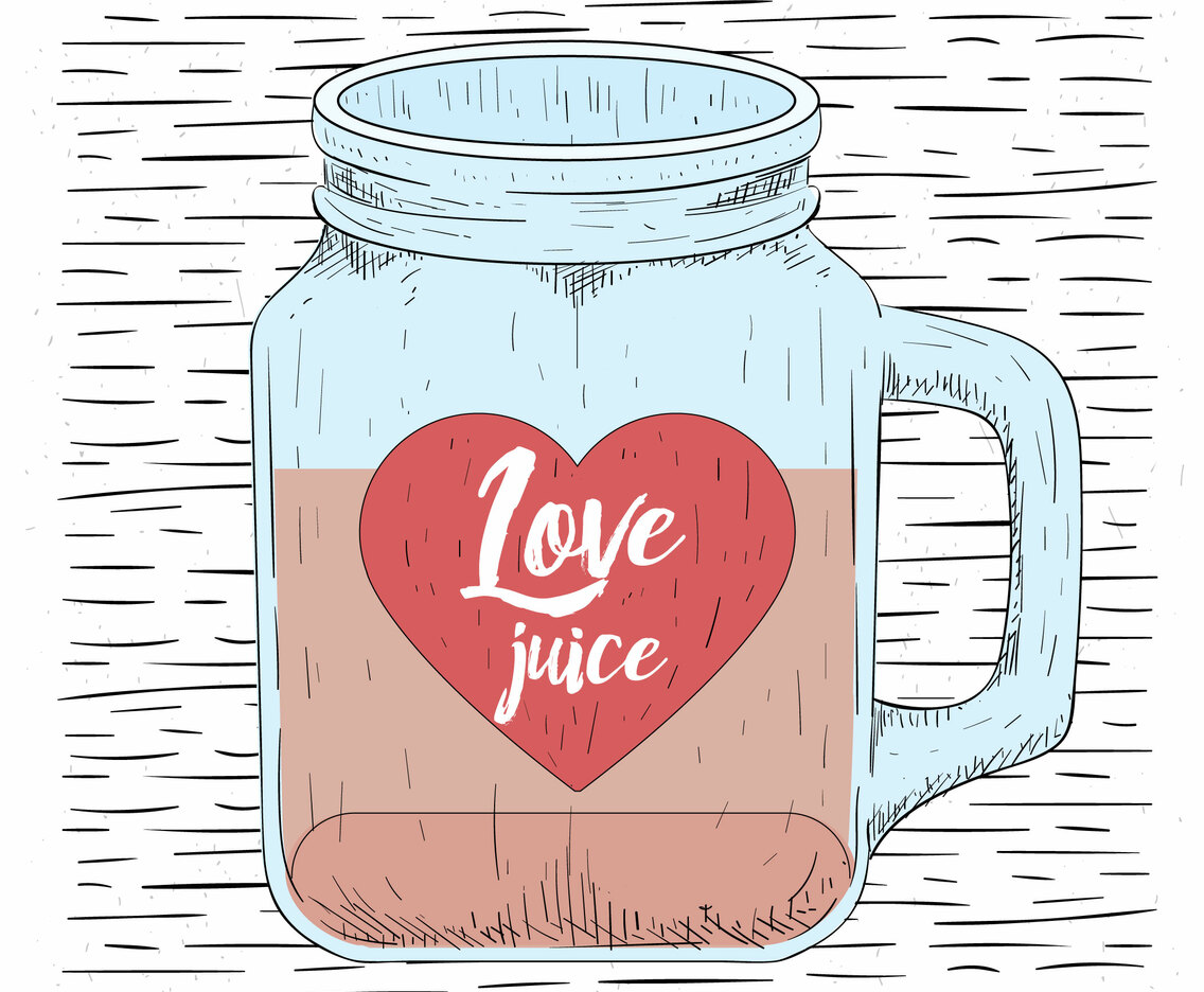 Free Hand Drawn Vector Love Jar
