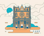 Lyon Cathedral Saint Jean Vector