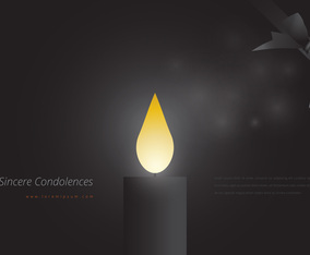 Condolences Editable Template Greetings Illustration
