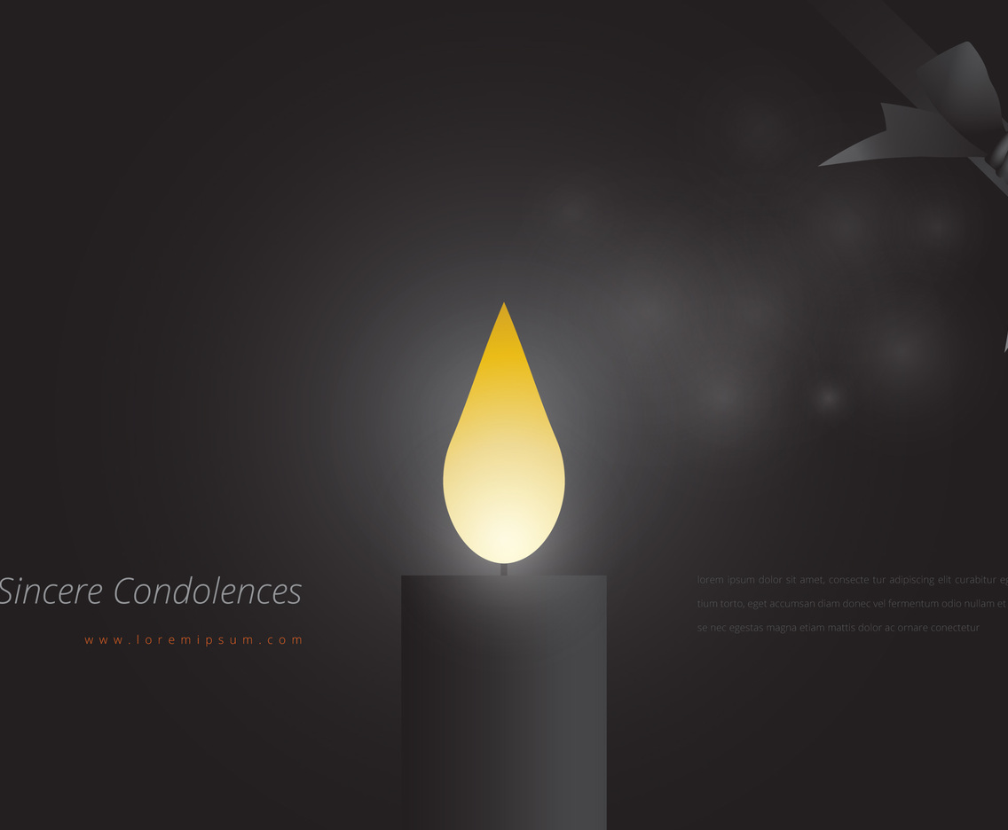 Condolences Editable Template Greetings Illustration