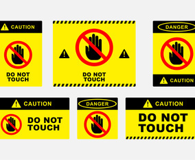 Do Not Touch Sign Board