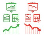 Revenue set vector icon