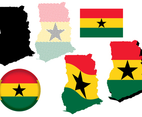 Ghana Map And Flag