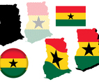 Ghana Map And Flag