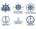 Ship Wheel Logo Template Free Vector