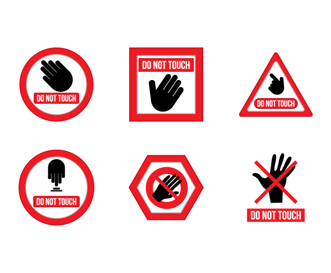 Do Not Touch Free Vector Pack