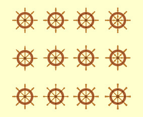 Ships Wheel Icons Collection