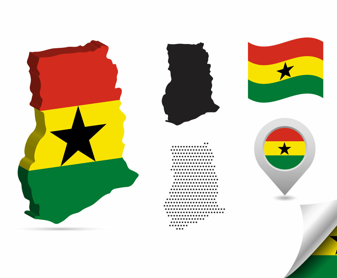 Map Of Ghana Icons