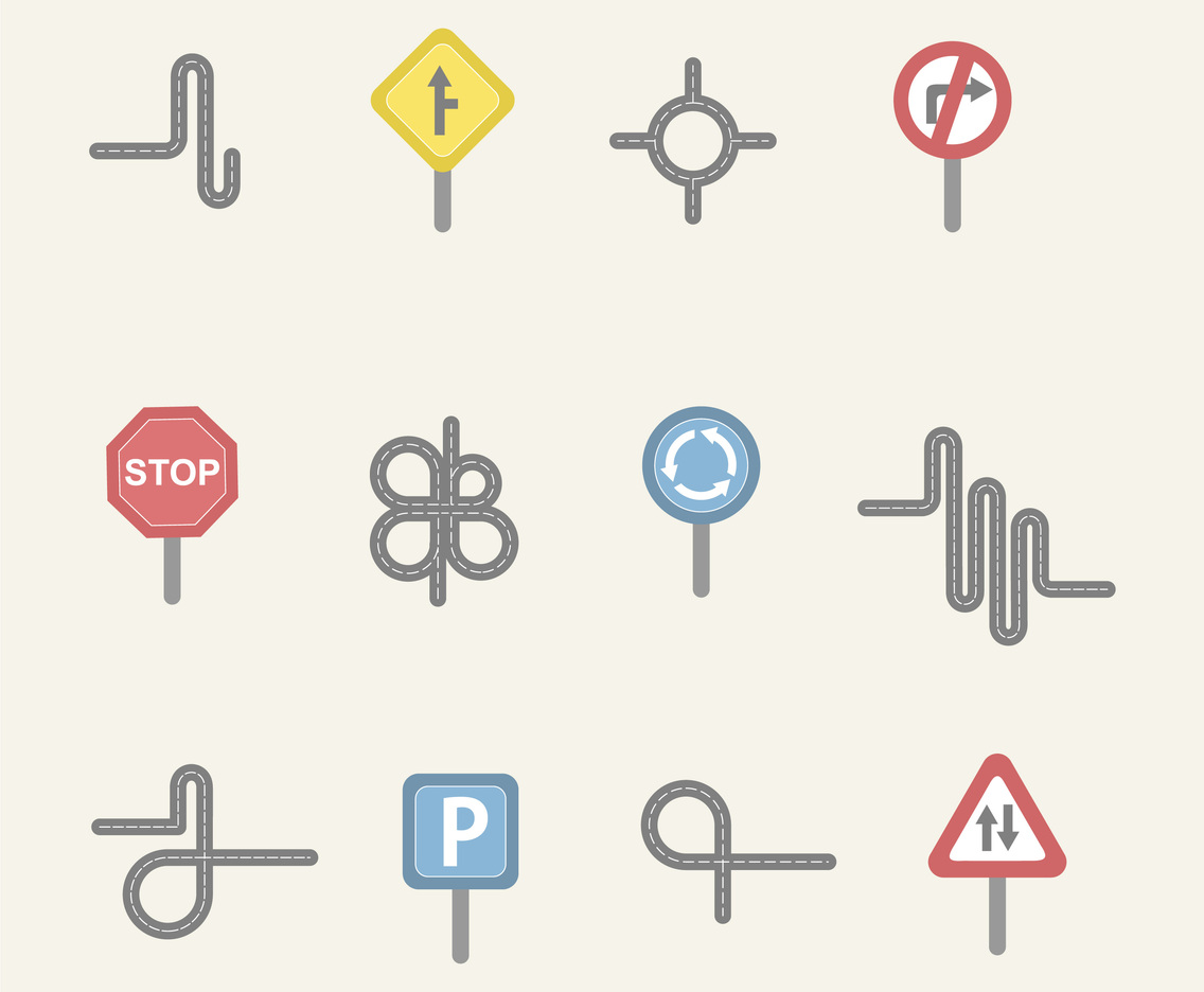 Road Traffic Icon Set