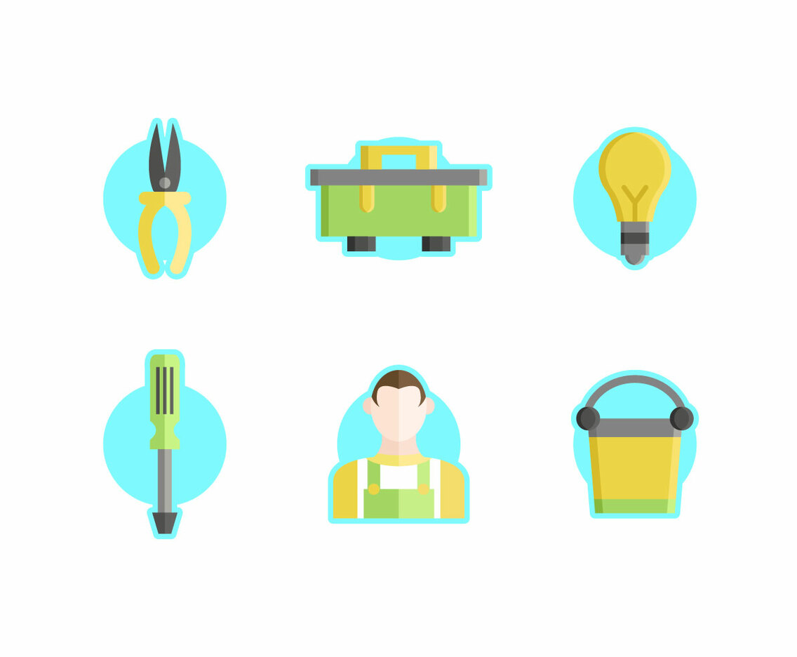 Caretaker Icons Free Vector Pack