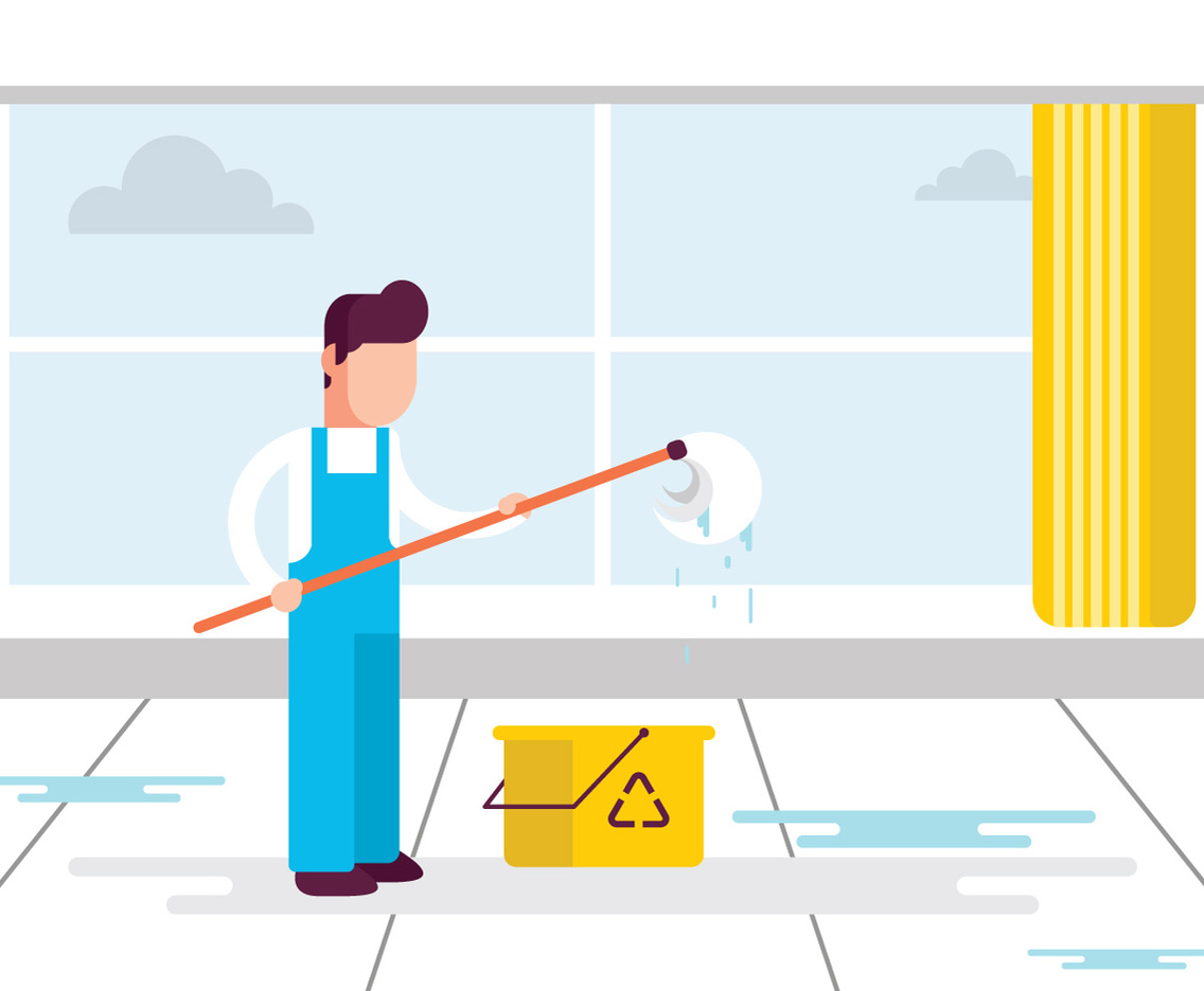 Male Professional Cleaning Staff