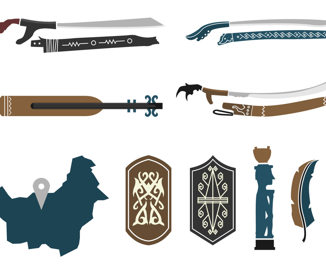 Unique Dayak Vectors