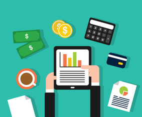 Financial CPA Making Report Illustration