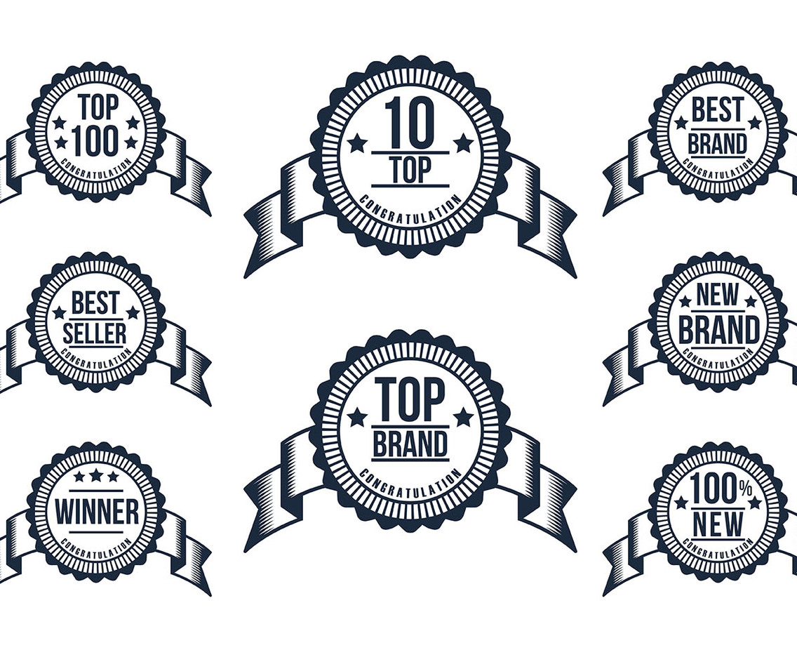 Top 10 Badge Vector Set