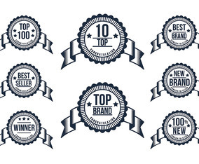 Top 10 Badge Vector Set