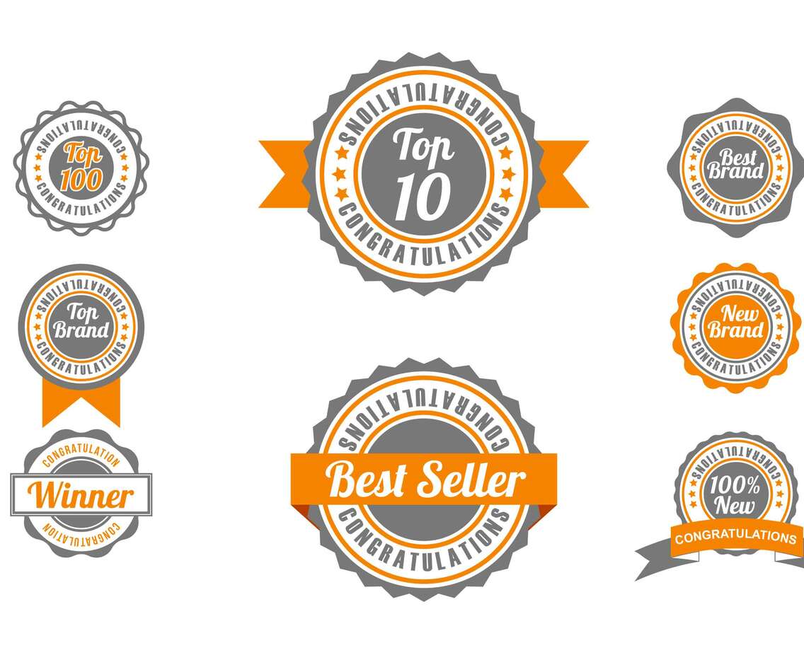 TOP Badge Vector Set