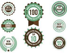 TOP Badge Vector Set