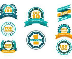 TOP Badge Vector Set
