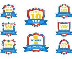 TOP Badge Vector Set