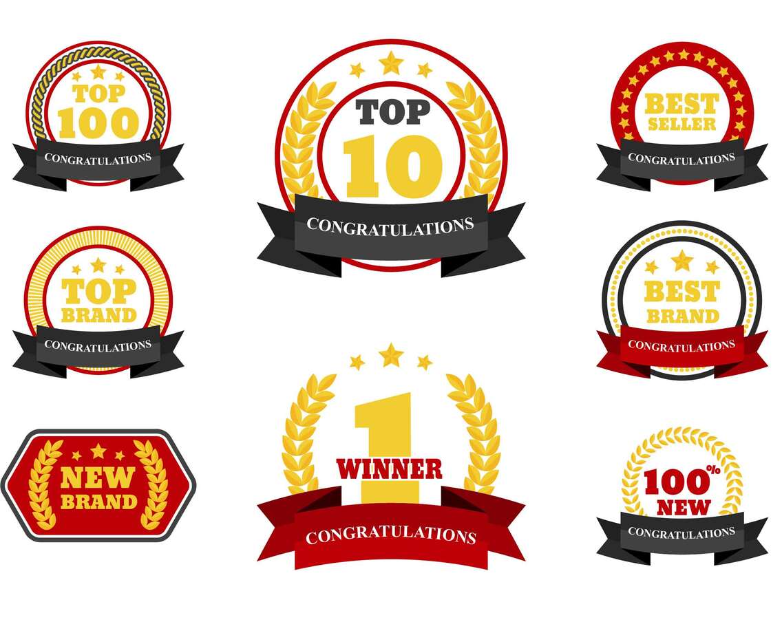 TOP Badge Vector Set