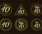 Golden Top Chart Number Vector