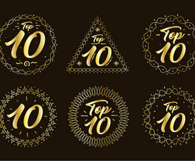 Golden Top Chart Number Vector