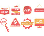 Free Hiring Badges Vector Collection
