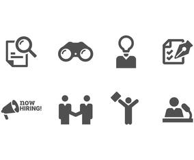 Now Hiring  Recruitment Set Icons