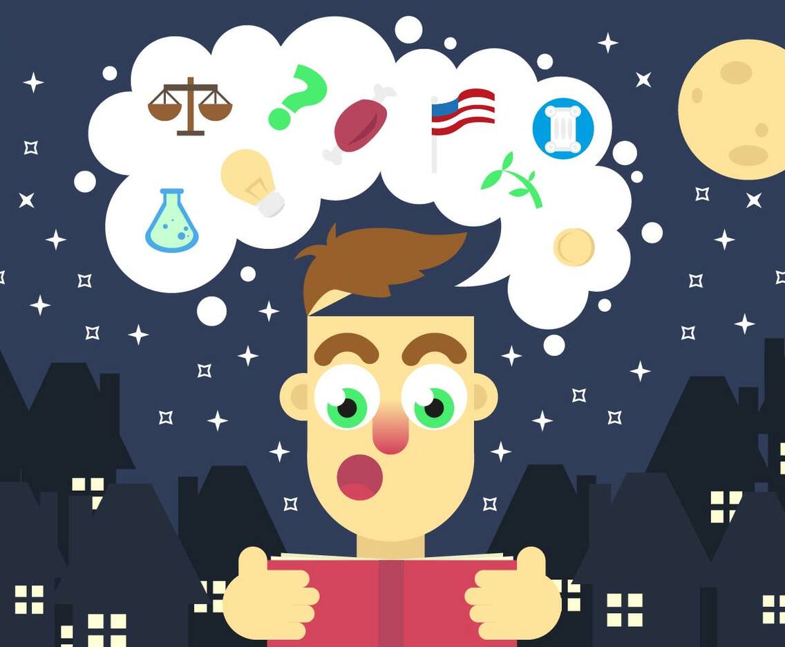 Open Mind Flat Illustration Vector