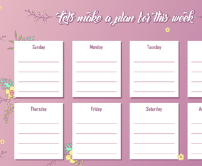Weekly Desk Plan Free Vector