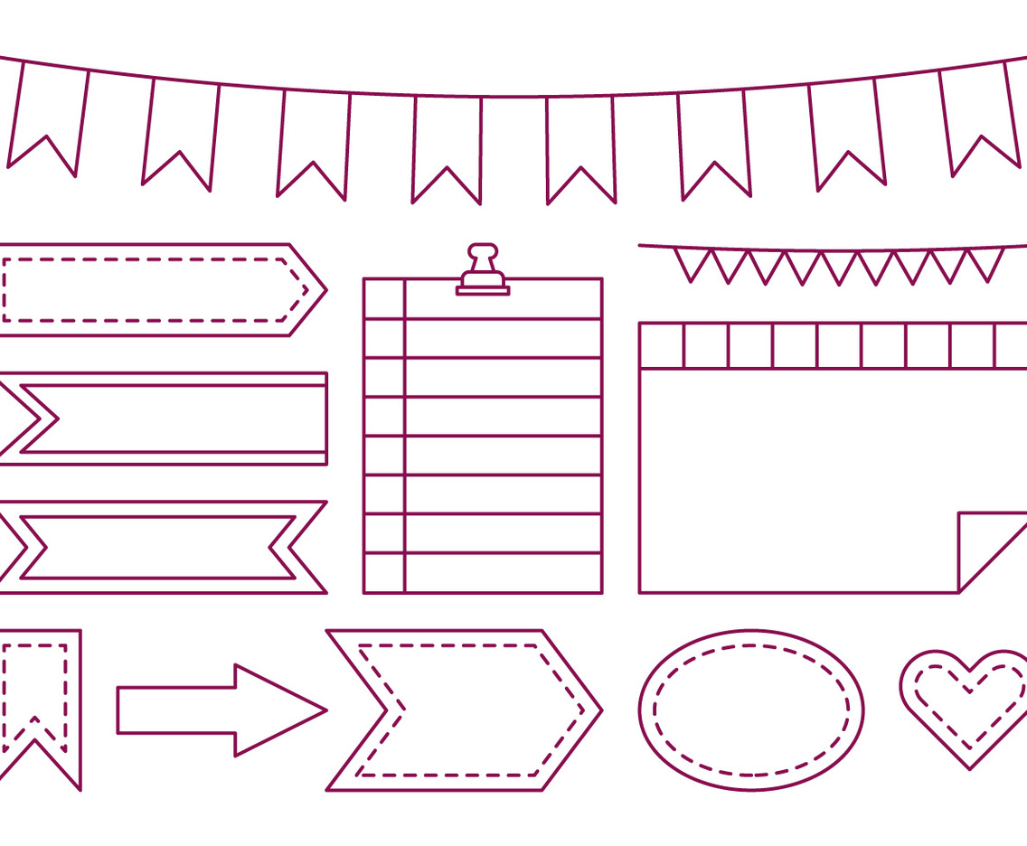 Free Iconic Bullet Journal Vector