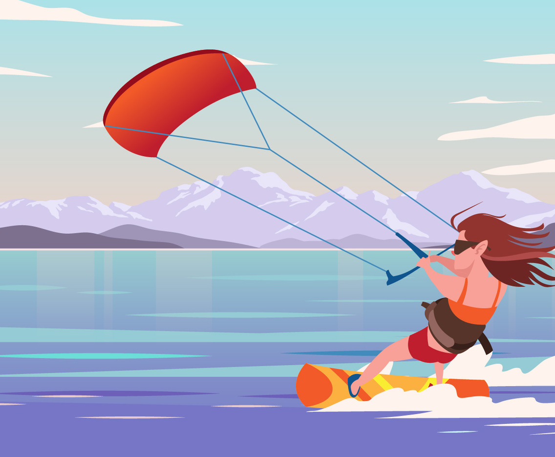 Kitesurfer Vector