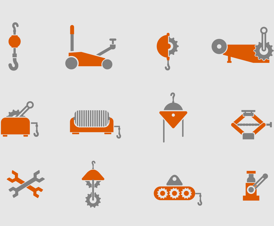 Winch Icons Set